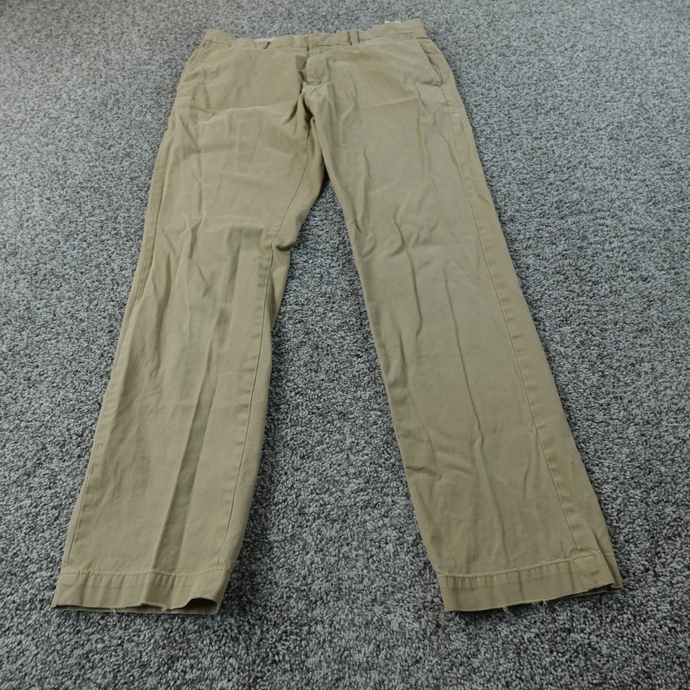 Banana Republic Pants Mens 31X32 Beige Tan‎ Khaki Brown Chino Trouser Flat Front